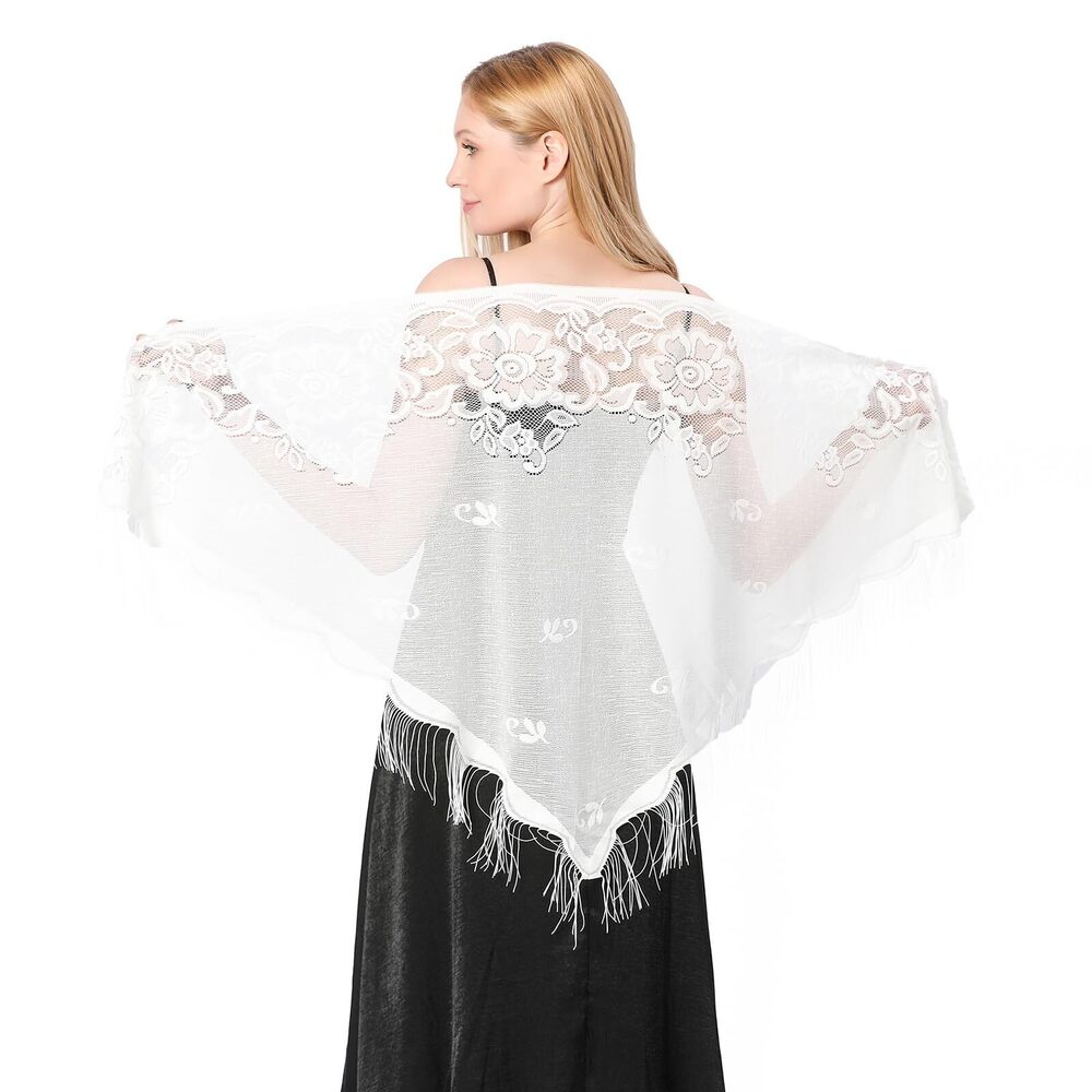4157 Shawls And Wraps, Ladies Triangle Lace Shawls And Wraps, Shawl Wraps